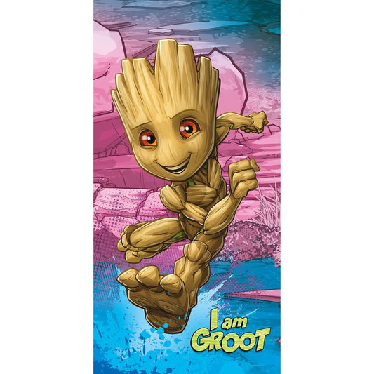 Guardians of the Galaxy I Am Groot Cotton Kids' Beach Towel - 70 × 140 cm