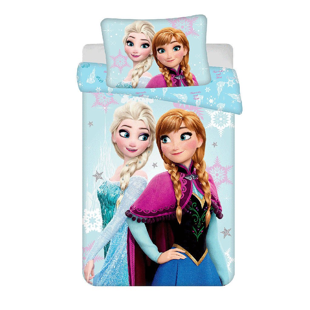 Disney Eiskönigin Light Blue Babybettwäsche-Set – 100 × 135 cm + 40 × 60 cm, Baumwolle