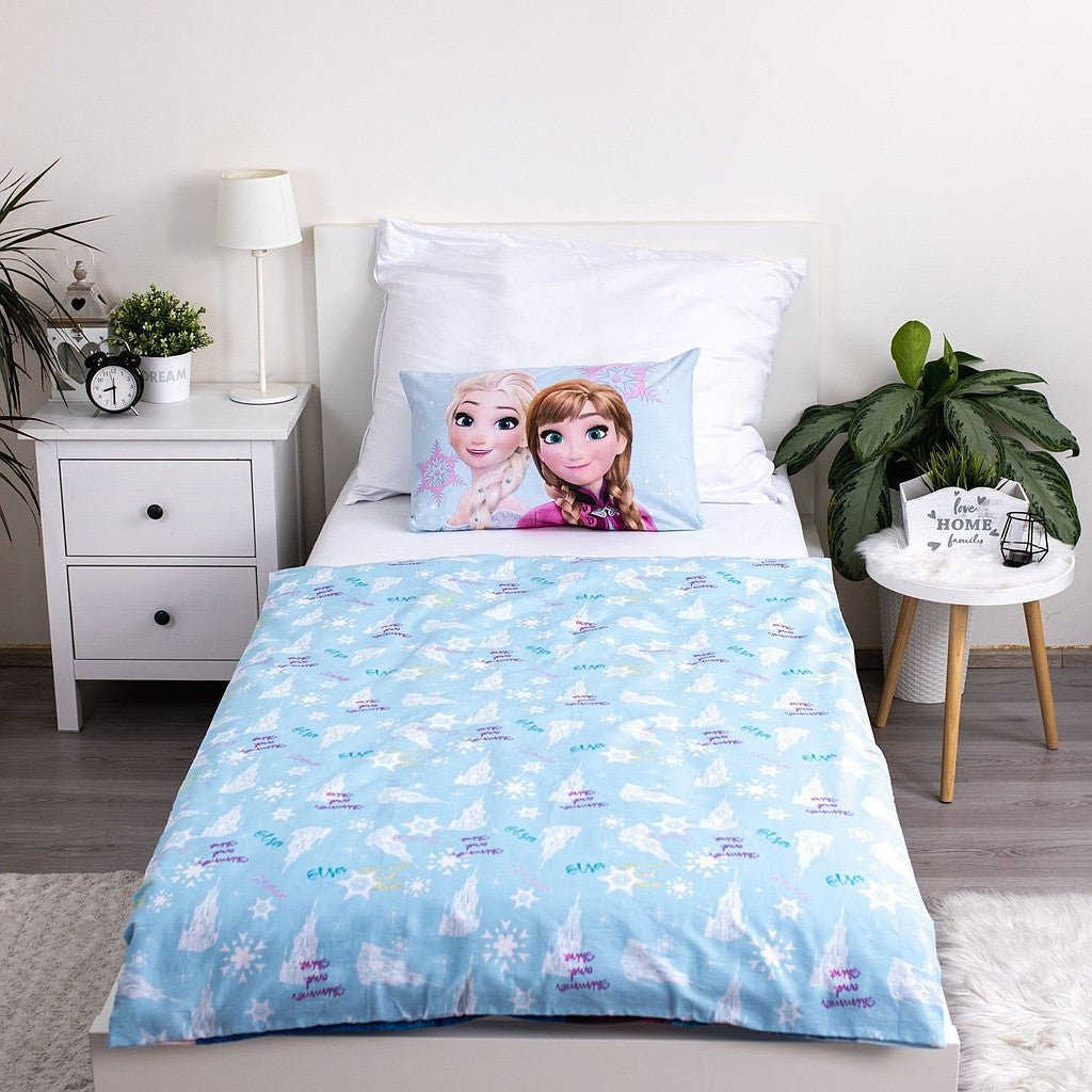 Disney Eiskönigin Light Blue Babybettwäsche-Set – 100 × 135 cm + 40 × 60 cm, Baumwolle