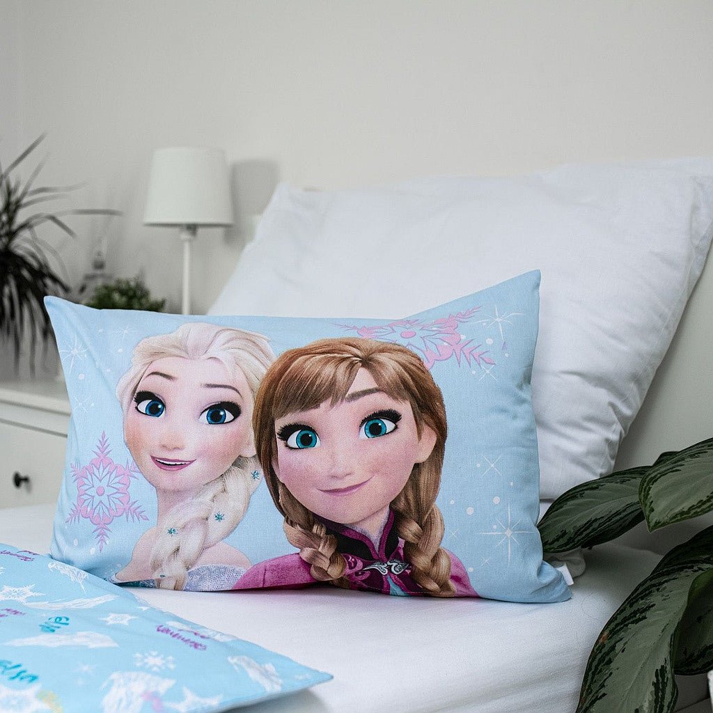 Disney Eiskönigin Light Blue Babybettwäsche-Set – 100 × 135 cm + 40 × 60 cm, Baumwolle