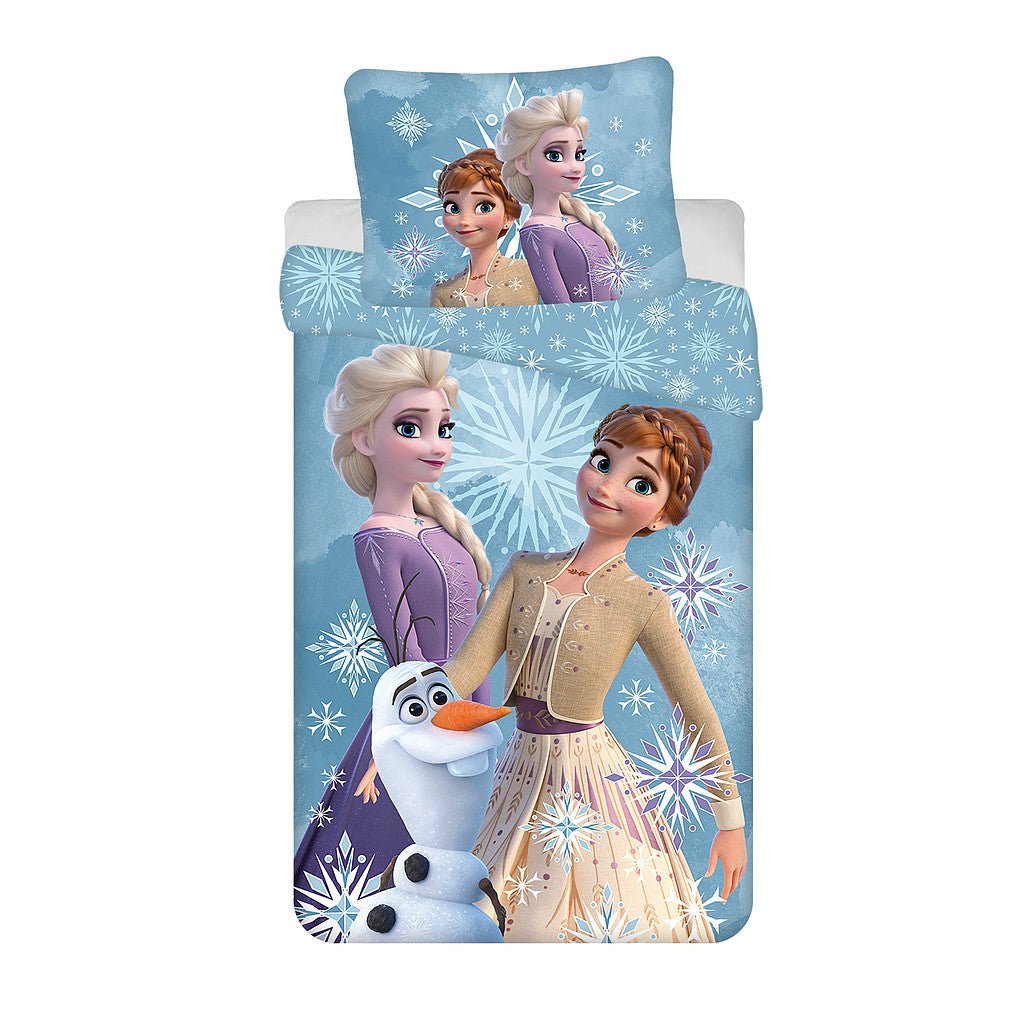 Disney Eiskönigin White Snowflake Babybettwäsche-Set – 100 × 135 cm + 40 × 60 cm, Baumwolle