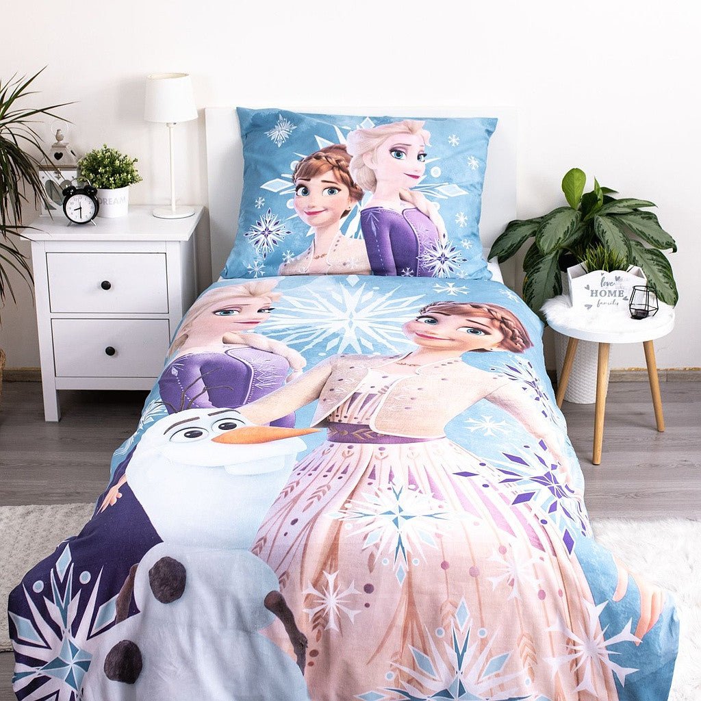 Disney Eiskönigin White Snowflake Babybettwäsche-Set – 100 × 135 cm + 40 × 60 cm, Baumwolle