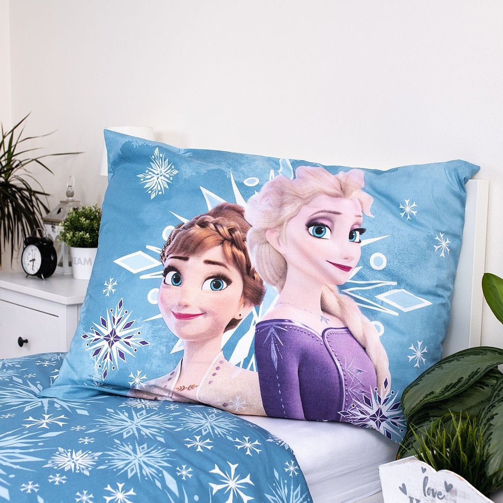 Disney Eiskönigin White Snowflake Babybettwäsche-Set – 100 × 135 cm + 40 × 60 cm, Baumwolle