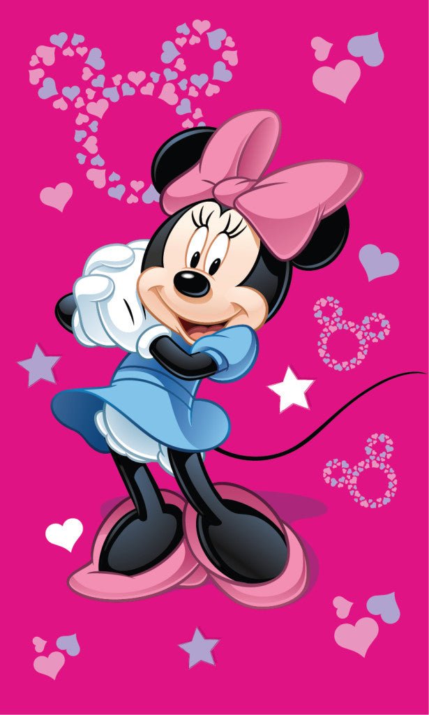 Disney Minnie Pink Gesichtstuch für Kinder aus Baumwolle – 30 × 50 cm