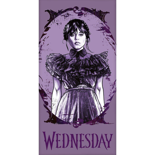 Wednesday Purple Badetuch für Kinder aus Baumwolle – 70 × 140 cm