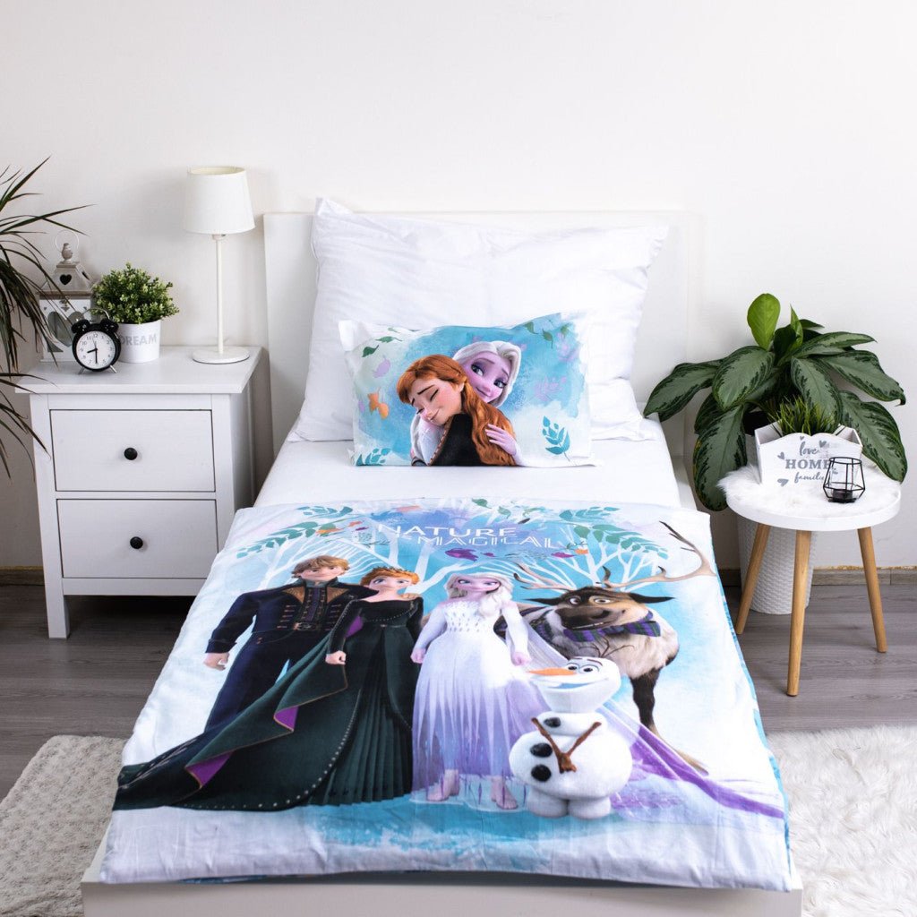 Disney Eiskönigin Nature is Magical Babybettwäsche-Set – 100 × 135 cm + 40 × 60 cm, Baumwolle