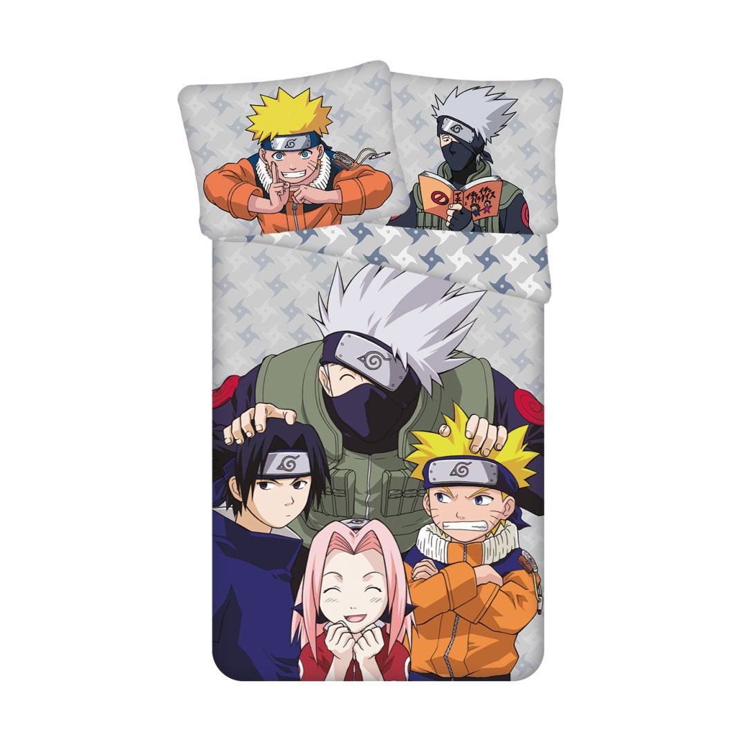 Naruto Grey Bettwäsche 140×200cm, 70×90 cm