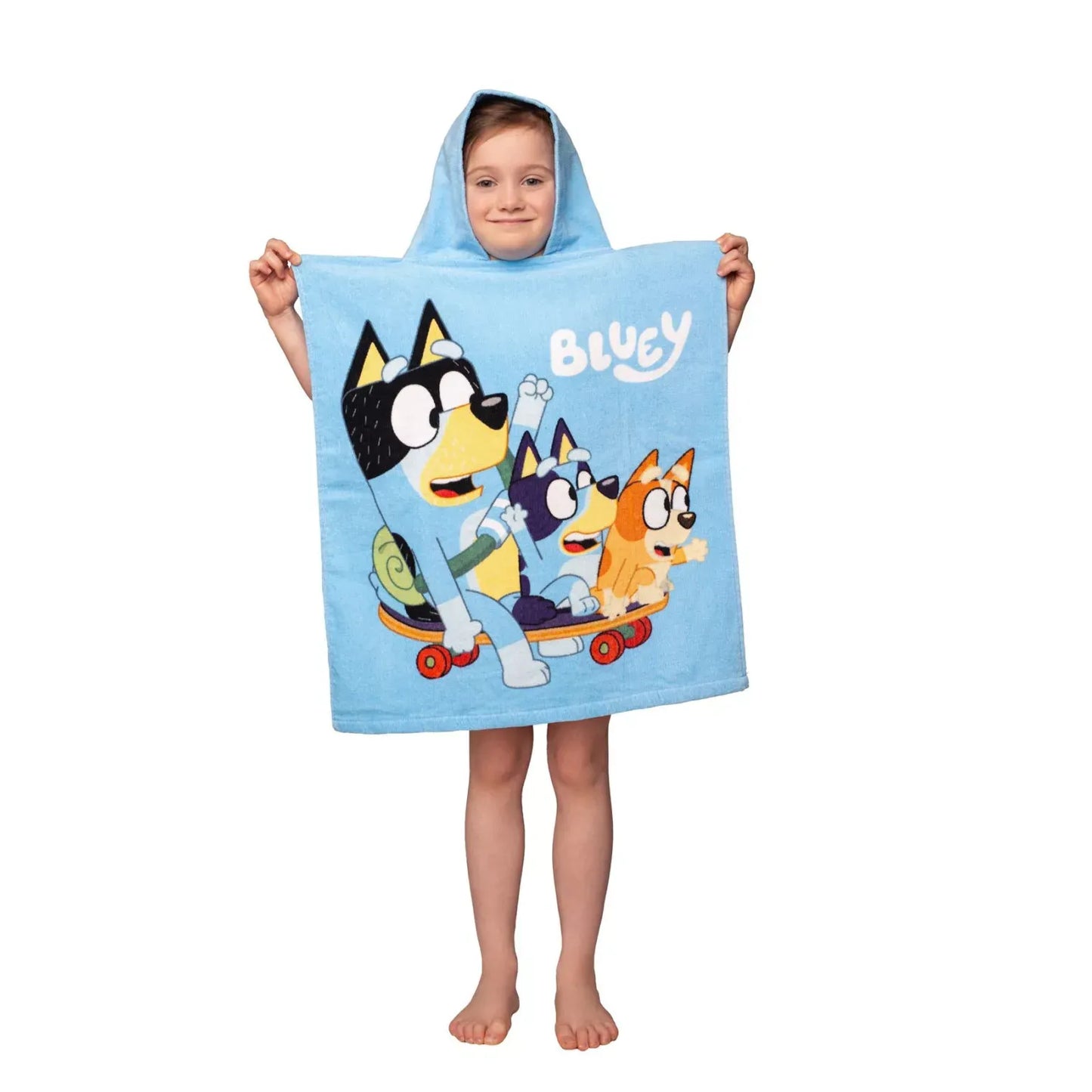 Bluey Skate Strandponcho Kinder – Schnelltrocknender Badeponcho 50x115 cm