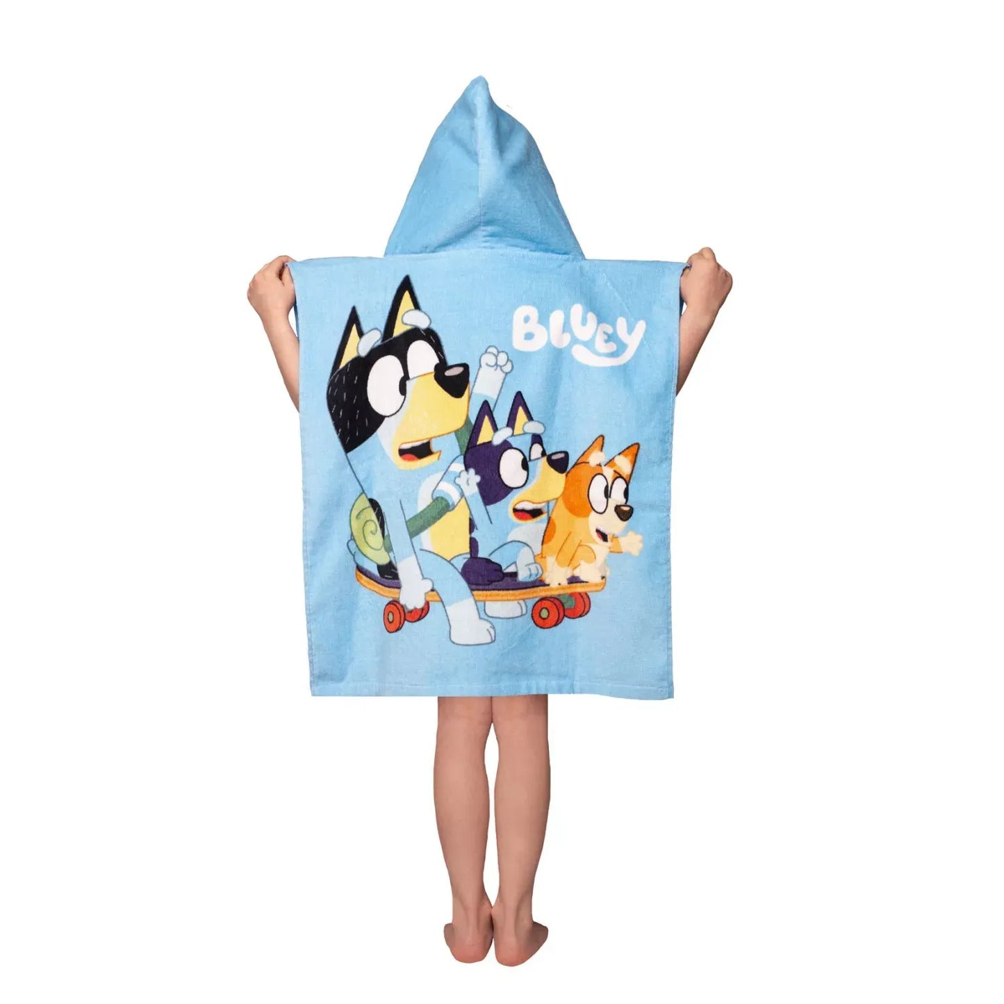 Bluey Skate Strandponcho Kinder – Schnelltrocknender Badeponcho 50x115 cm