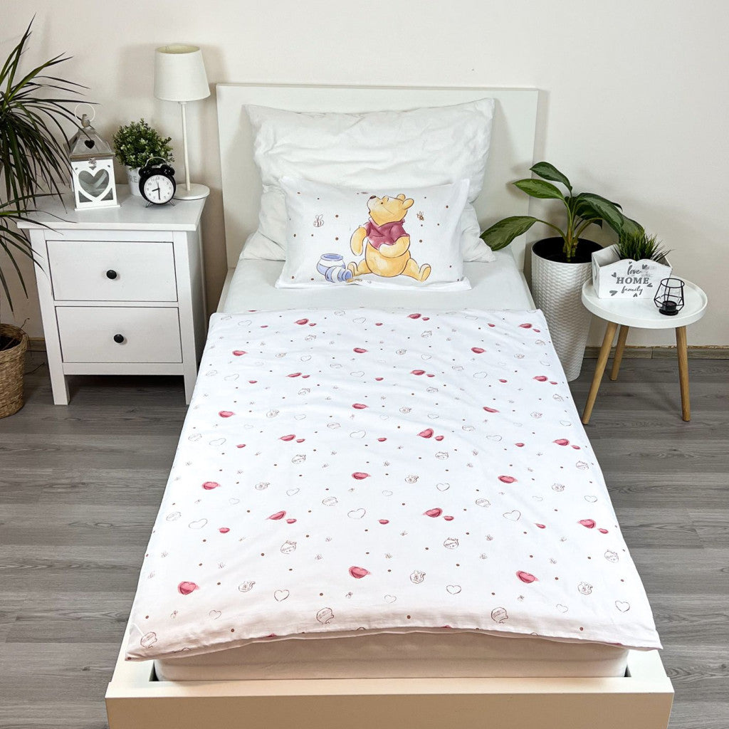 Disney Winnie l'ourson Parure de lit de berceau pour fête d'anniversaire – 100 × 135 cm + 40 × 60 cm, Coton