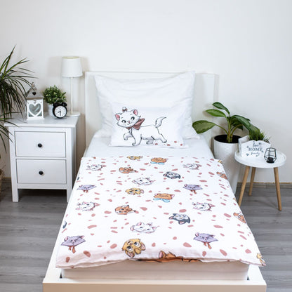 Disney Marie Friends Kinder Bettwäschebezug Babybettwäsche-Set – 100 × 135 cm + 40 × 60 cm, Baumwolle