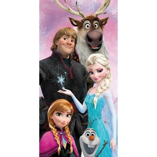 Disney Eiskönigin Family & Friends Badetuch für Kinder aus Baumwolle – 70 × 140 cm