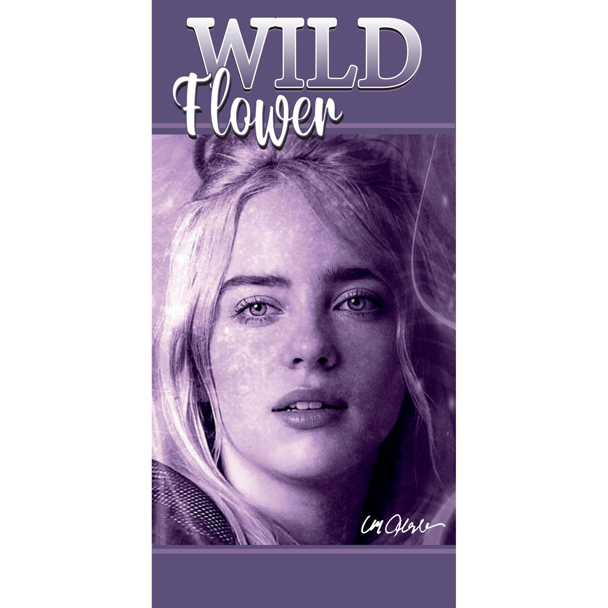 Serviette de bain Billie Eilish Wild Flower pour enfants en coton – 70 × 140 cm