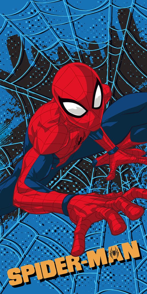 Spiderman Spider-Verse , ( ) Badetuch für Kinder aus Polyester – 70 × 140 cm
