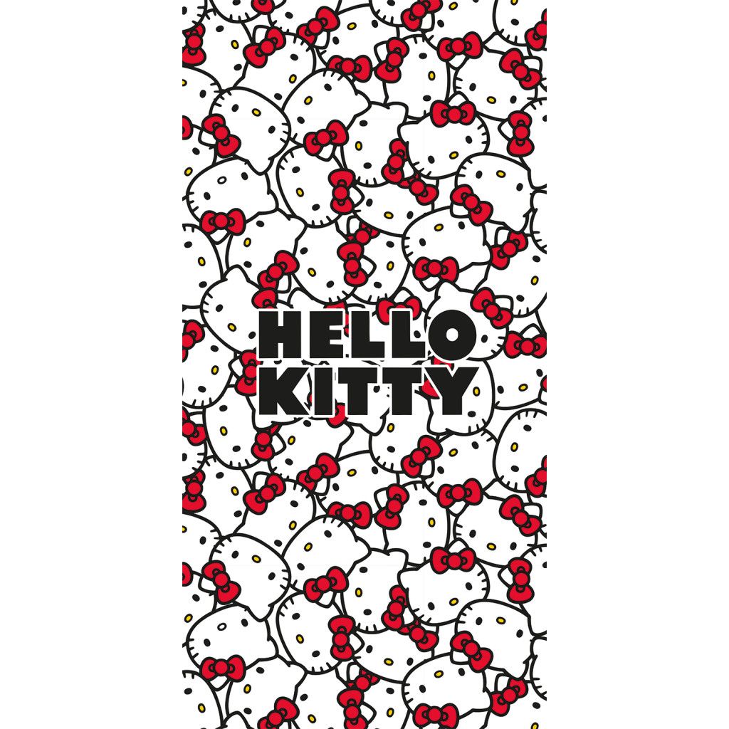 Hello Kitty Red Bows Badetuch für Kinder aus Baumwolle – 70 × 140 cm