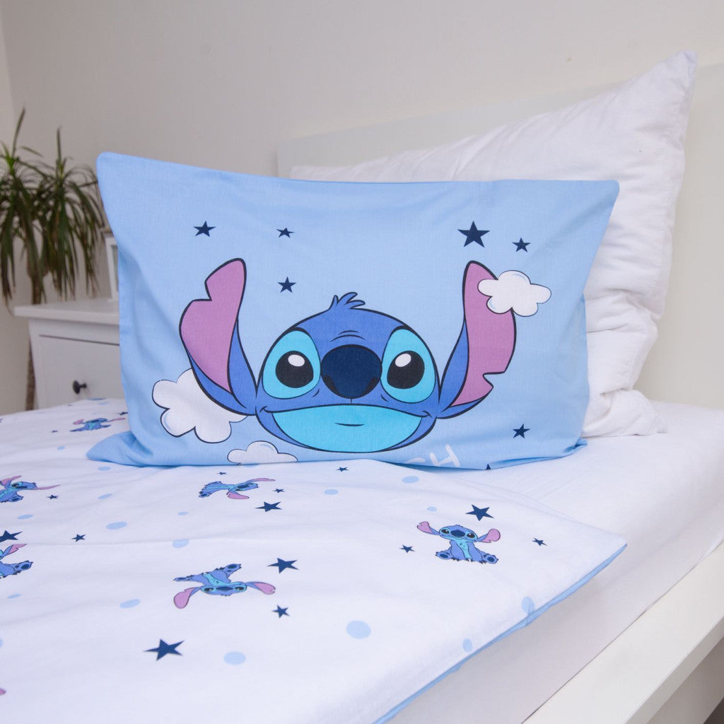Disney Lilo und Stitch Clouds Babybettwäsche-Set – 100 × 135 cm + 40 × 60 cm, Baumwolle
