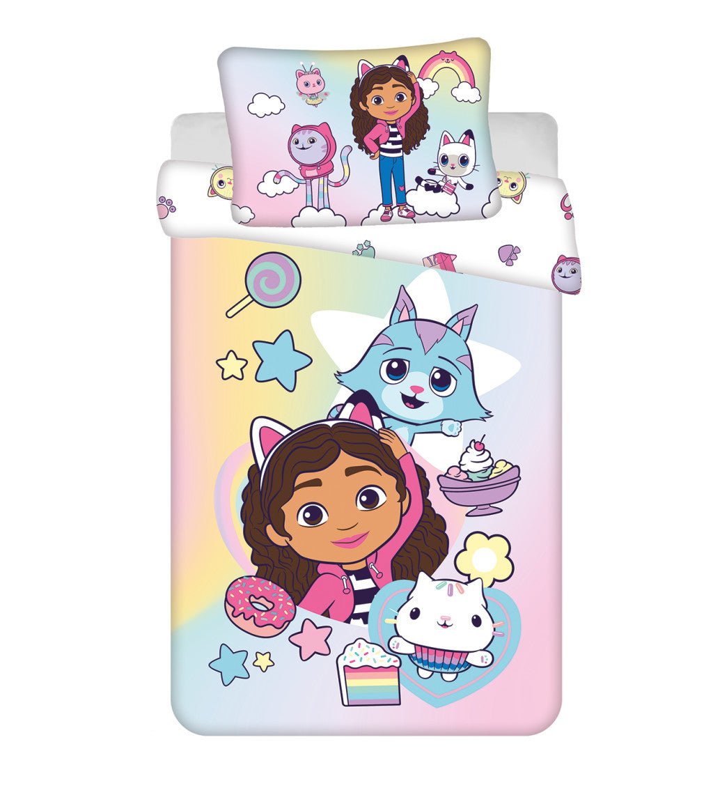 Gabby's Dollhouse Sugar Dream Babybettwäsche-Set – 100 × 135 cm + 40 × 60 cm, Baumwolle