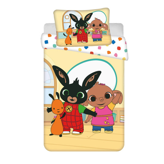Bing Playroom Children's, Nursery Duvet Cover Cot Bedding Set – 100 x 135 cm + 40 x 60 cm, Cotton