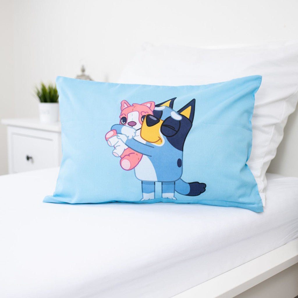Bluey Family Babybettwäsche-Set – 100 × 135 cm + 40 × 60 cm, Baumwolle