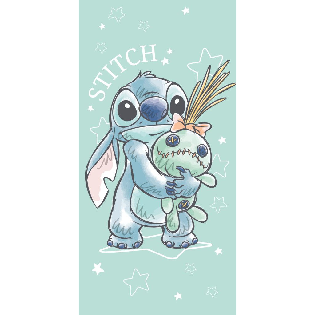 Disney Lilo und Stitch Buddies Badetuch für Kinder aus Baumwolle – 70 × 140 cm