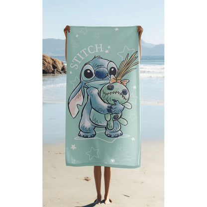 Disney Lilo und Stitch Buddies Badetuch für Kinder aus Baumwolle – 70 × 140 cm