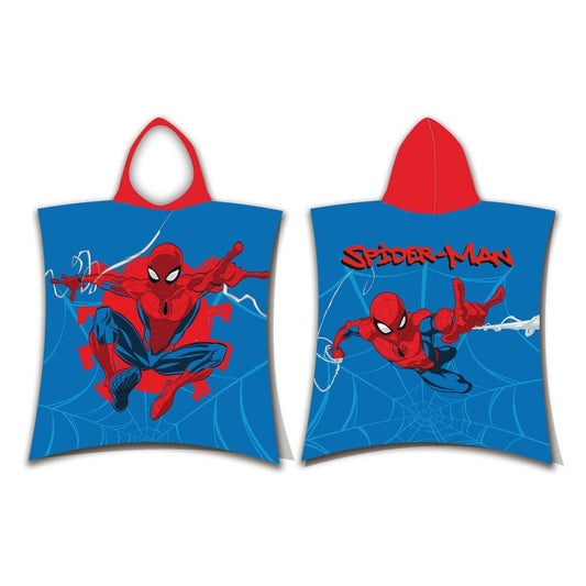 Spiderman Webshot Badeponcho für Kinder aus Baumwolle – 50 × 115 cm