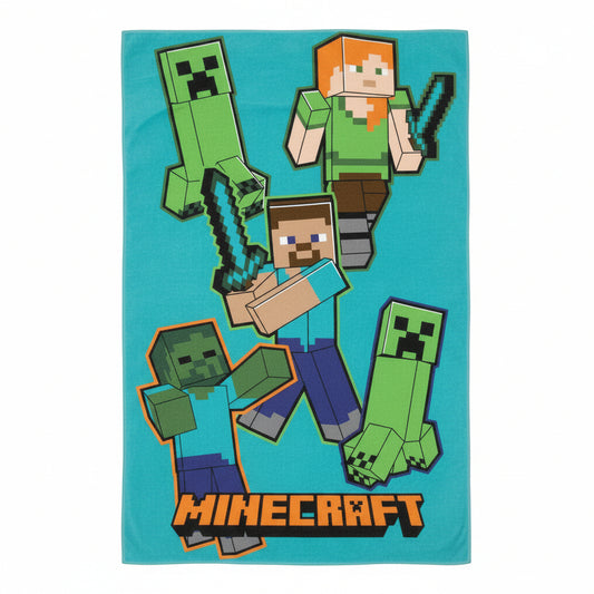 Minecraft Crawler Handtuch für Kinder aus Baumwolle – 30 × 50 cm