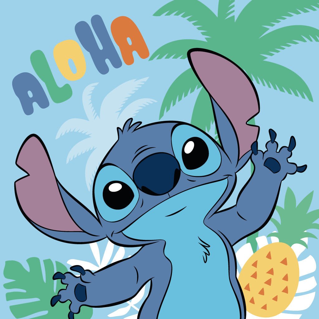 Disney Lilo und Stitch Ananas Gesichtstuch für Kinder aus Baumwolle – 30 × 30 cm
