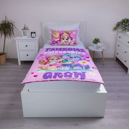 Paw Patrol Pawsome Toddler Duvet Cover Set - 100 x 135 cm + 40 x 60 cm, Cotton