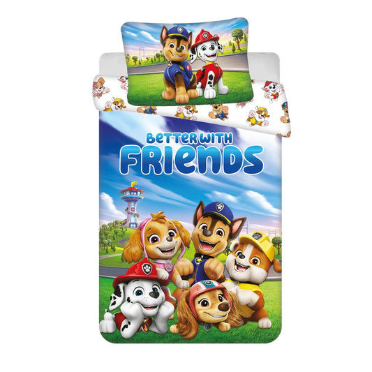Parure de lit enfant Paw Patrol Better With Friends – 100 x 135 cm + 40 x 60 cm, Coton