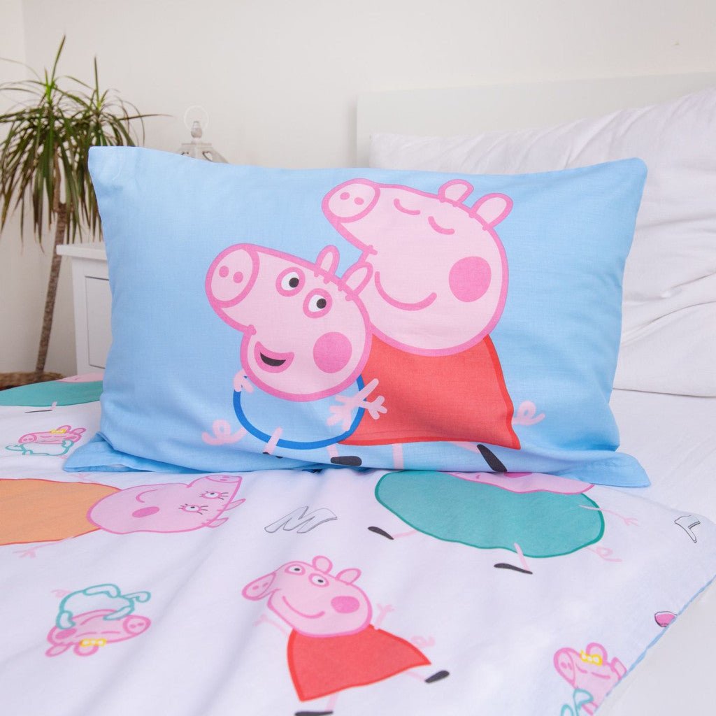 Peppa Wutz Big Pig Family Babybettwäsche-Set – 100 × 135 cm + 40 × 60 cm, Baumwolle