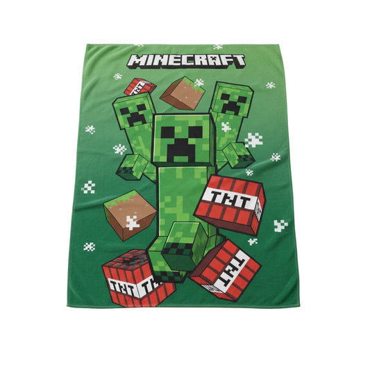 Minecraft TNT Creepers (schnell trocknend) Badetuch für Kinder aus Polyester – 70 × 140 cm