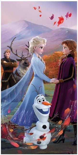Disney Eiskönigin Wind Badetuch für Kinder aus Baumwolle – 70 × 140 cm