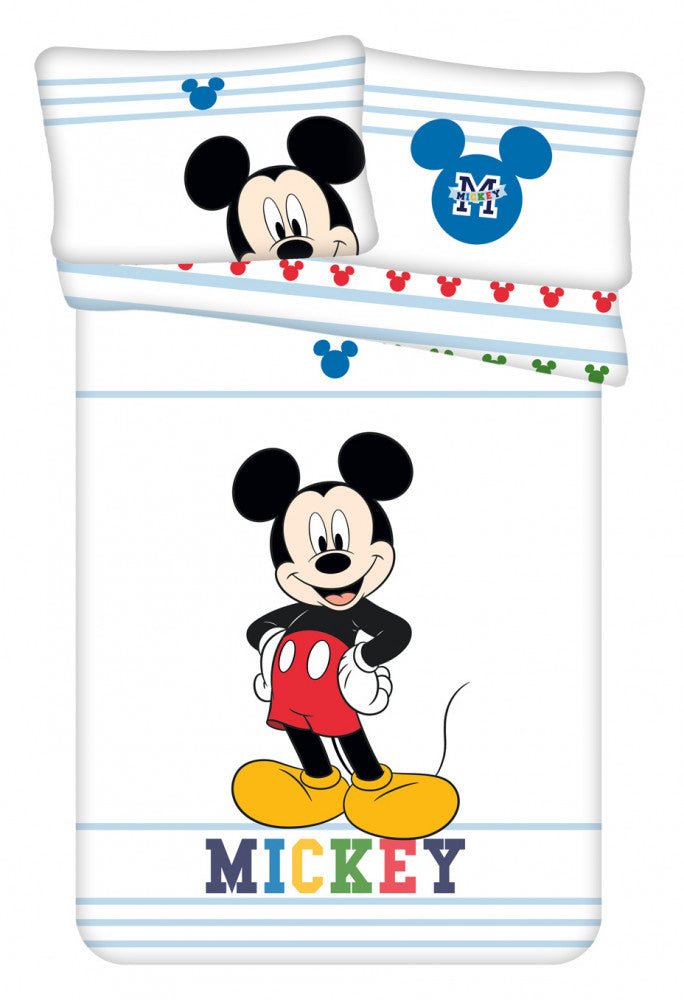 Disney Mickey Colors Babybettwäsche-Set – 100 × 135 cm + 40 × 60 cm, Baumwolle