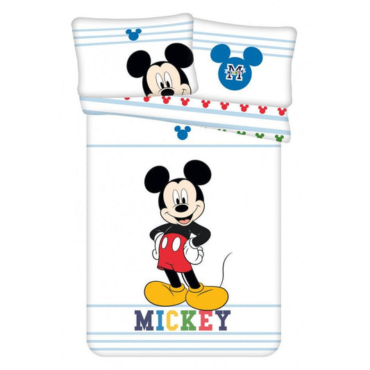 Disney Mickey Colors Babybettwäsche-Set – 100 × 135 cm + 40 × 60 cm, Baumwolle
