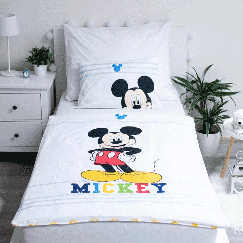 Disney Mickey Colors Babybettwäsche-Set – 100 × 135 cm + 40 × 60 cm, Baumwolle