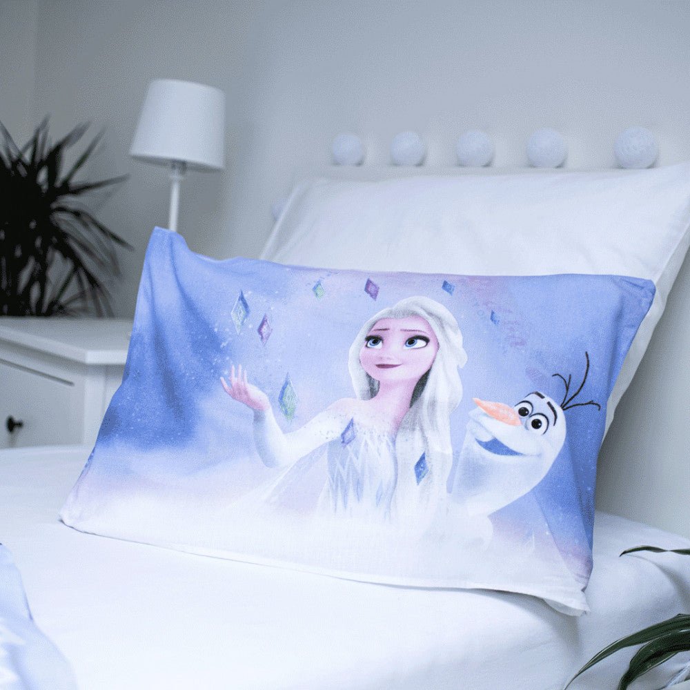 Disney Eiskönigin Winter Wonderland Kinder Bettbezug Babybettwäsche-Set – 100 × 135 cm + 40 × 60 cm, Baumwolle