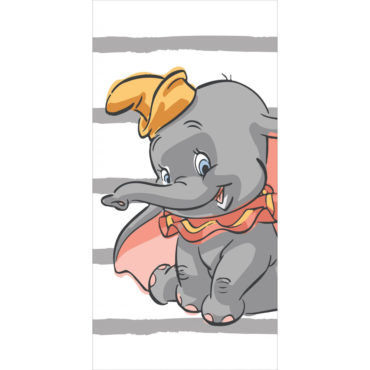 Disney Dumbo, serviette de bain en coton pour enfants à rayures 70 x 140 cm – 70 × 140 cm