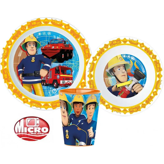 Feuerwehrmann Sam „Rescue Mission“ Kinder Essgeschirr Set 3 Tlg.