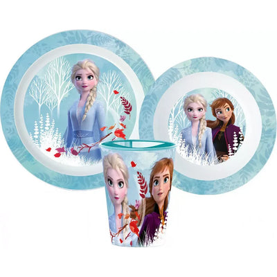 Disney Eiskönigin „Blue Forest“ Kinder Essgeschirr Set 3 Tlg.