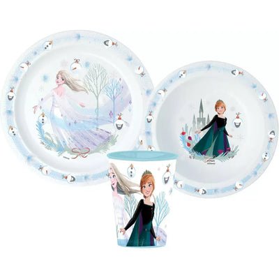 Disney Eiskönigin „Royally Cool“ Geschirrset 3 Tlg. Kunststoff