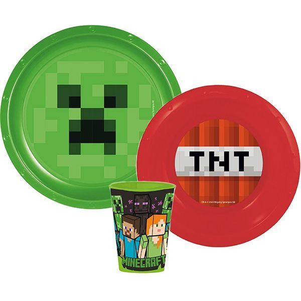 Minecraft TNT Geschirrset, Kunststoffset