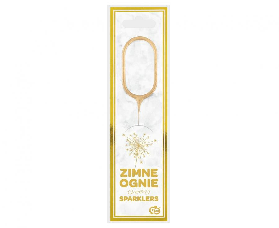 Nummer Gold Goldene Ziffer 0 Wunderkerze 17 cm