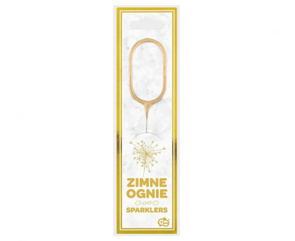 Nummer Gold Goldene Ziffer 0 Wunderkerze 17 cm