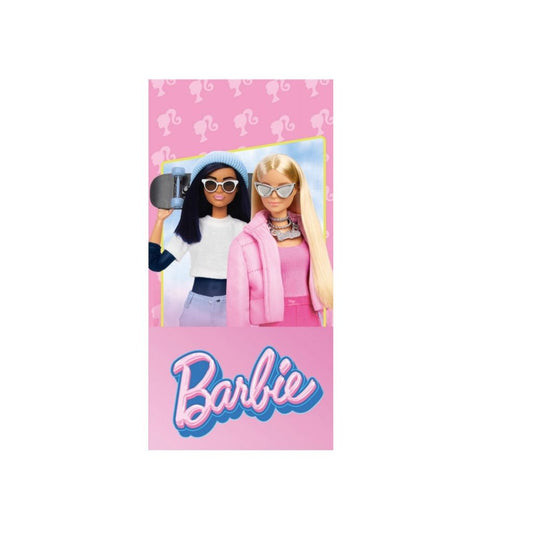 Barbie Street Style Beach Towel, (Fast Dry) Kids' Polyester Towel – 70 × 140 cm