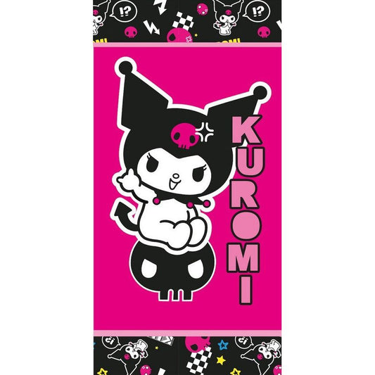 Hello Kitty Kuromi Rebel Beach Towel, (Quick Dry) Kids' Polyester Bath Towel – 70 × 140 cm