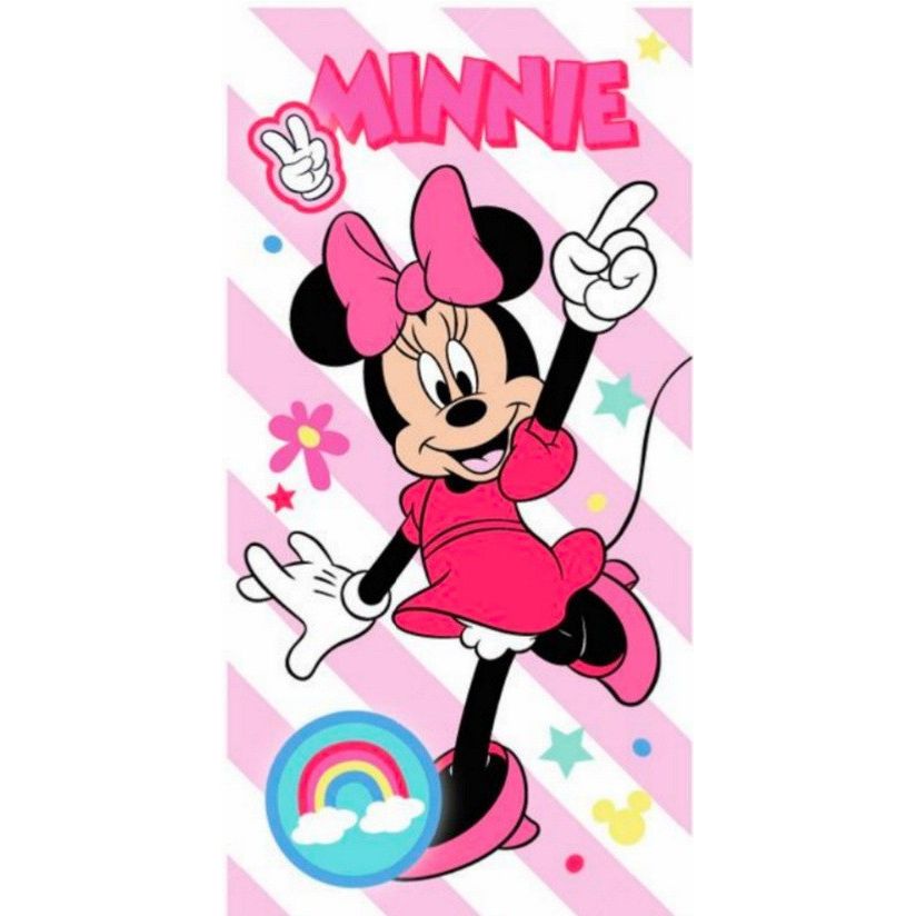 Disney Minnie Joy Splash , Strandhandtuch ( ) Badetuch für Kinder aus Polyester – 70 × 140 cm