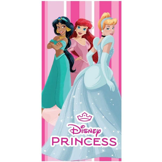 Disney Princess Royal Charm Beach Towel, (Fast Dry) Polyester Bath Towel for Children – 70 × 140 cm