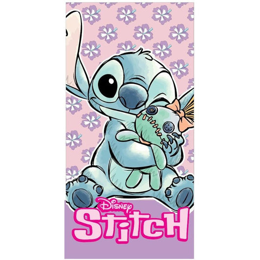 Disney Lilo and Stitch Snuggle, Beach Towel (Quick-Drying) Bath Towel for Kids made of Polyester – 70 × 140 cm