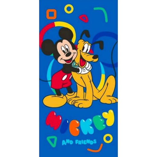Disney Mickey Pluto Joy , ( ) Badetuch für Kinder aus Polyester – 70 × 140 cm